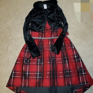 * Beautiful holiday dress with shrug